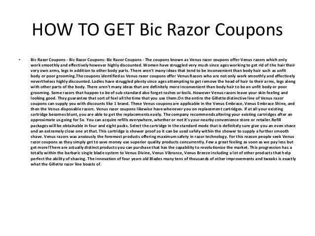 Bic Razor Discount coupons - Printable Bic Razor Discount coupons graphic relating to Bic Razor Coupons Printable titled Bic Razor Coupon codes - Printable Bic Razor Coupon codes